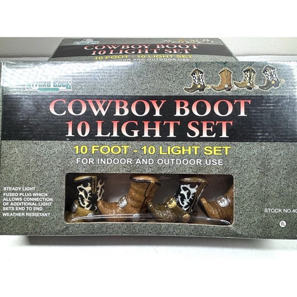 3 Rivers Edge Cowboy Boots Lights 10Ft Light Sets‎ LOT Fishing Texas Floats NIB - Picture 3 of 8